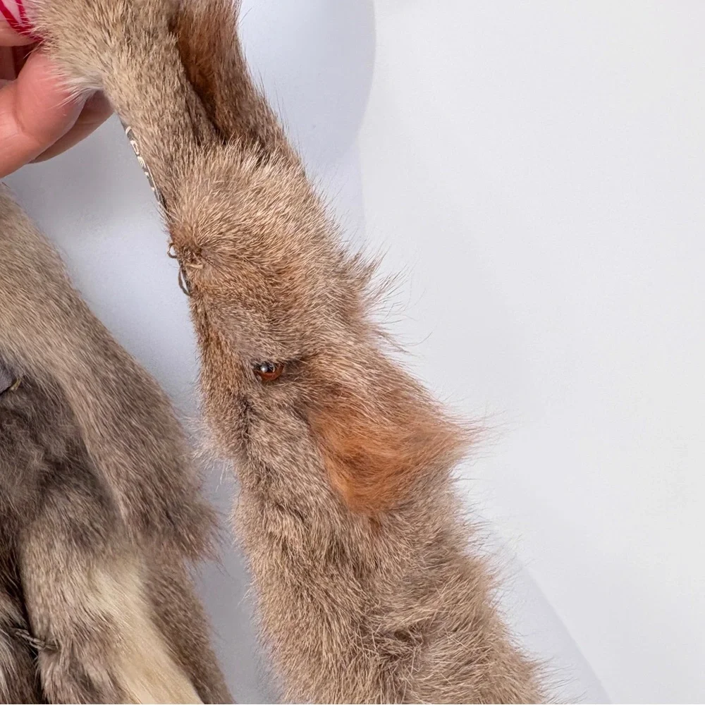 VTG‎ 30’s Italy Fareris 6 Pelts Full Body Real Minks Scarf Pastel Size 44x5.5”